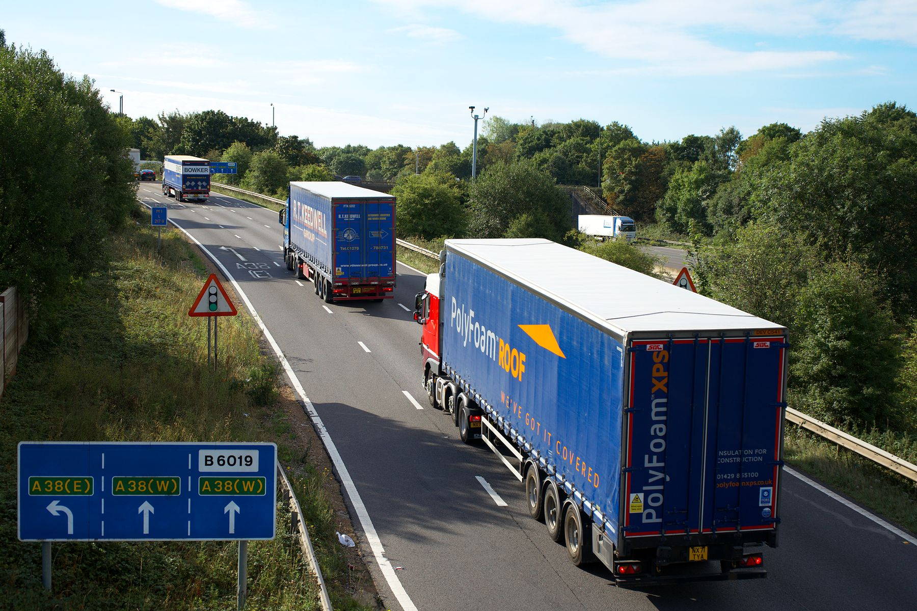 Transport and logistics business at work